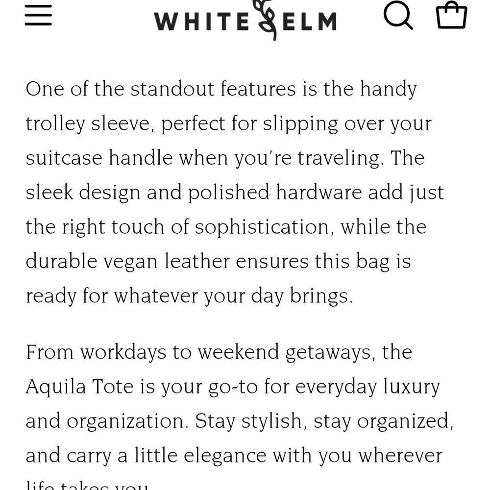White Elm Aquila Tote - Picture 8 of 11